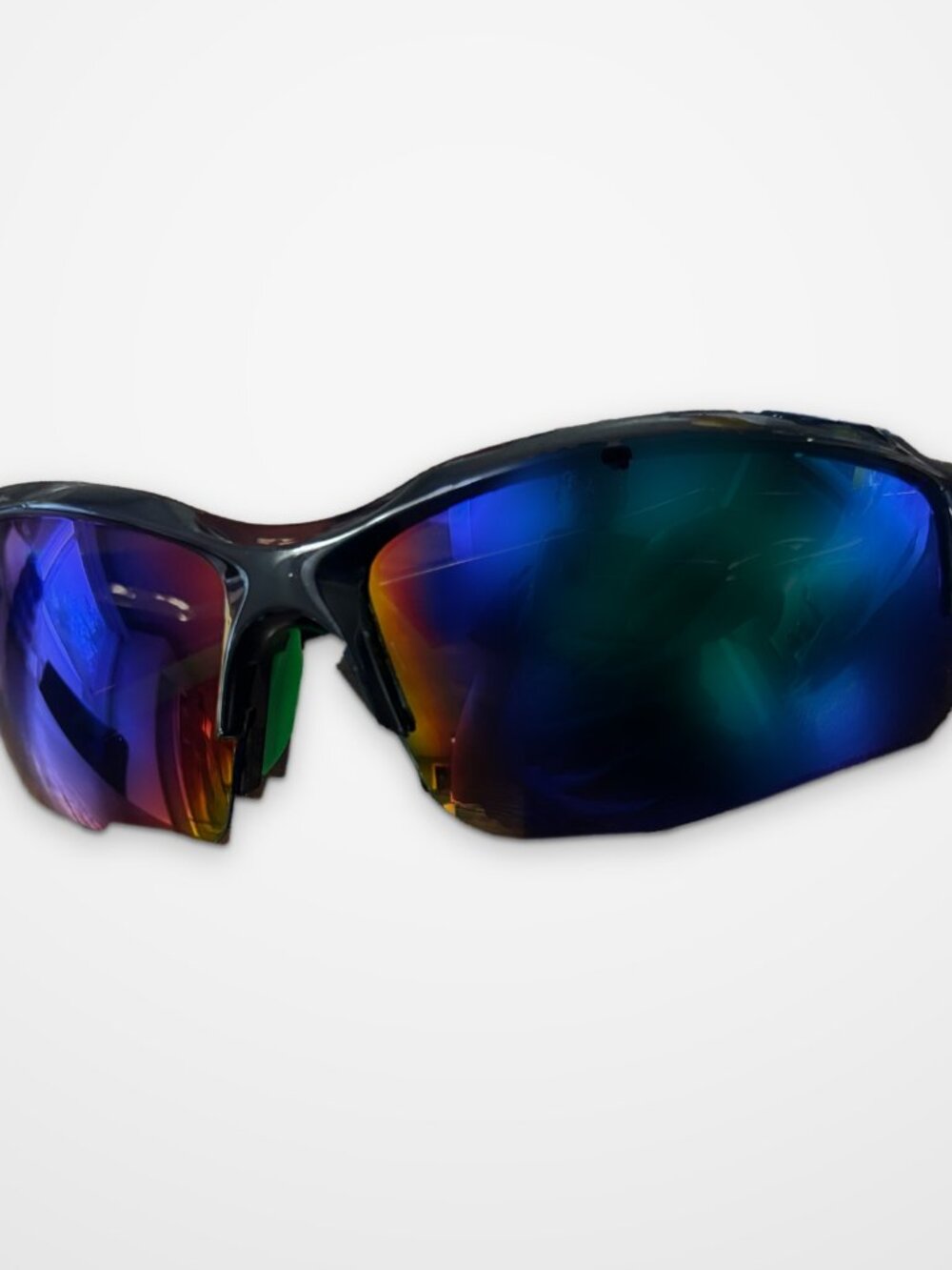 Sport Wrap Sunglasses Rainbow Mirror Black Green Cycling Running Men UV400